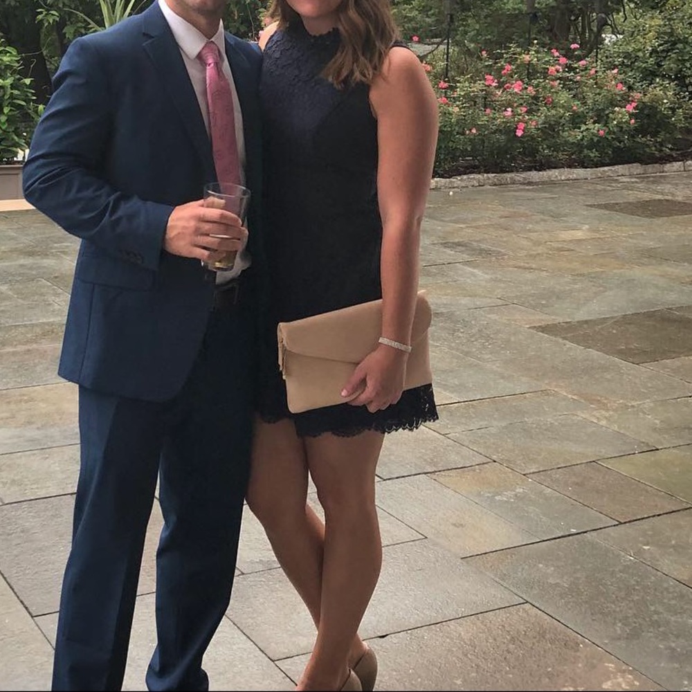 Navy blue lace dress